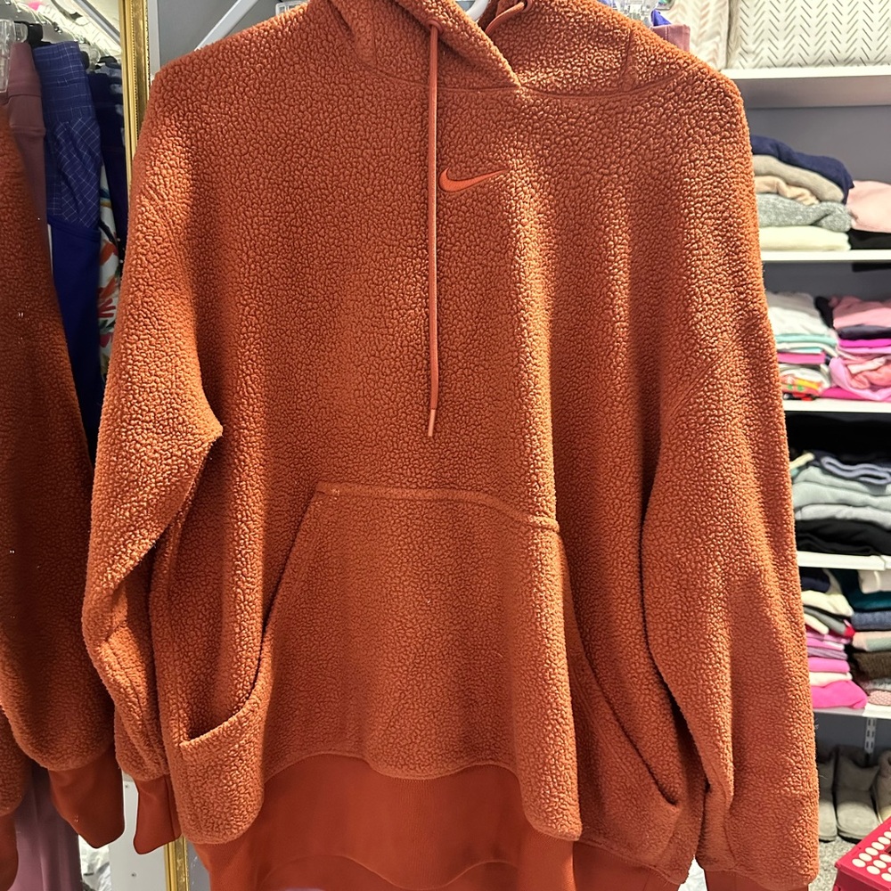 Nike Orange Sherpa Hoodie